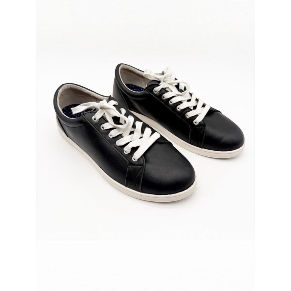Revitalign Empire Orthotic Leather Lace Up Comfort Sneakers Black 12 Wide NEW